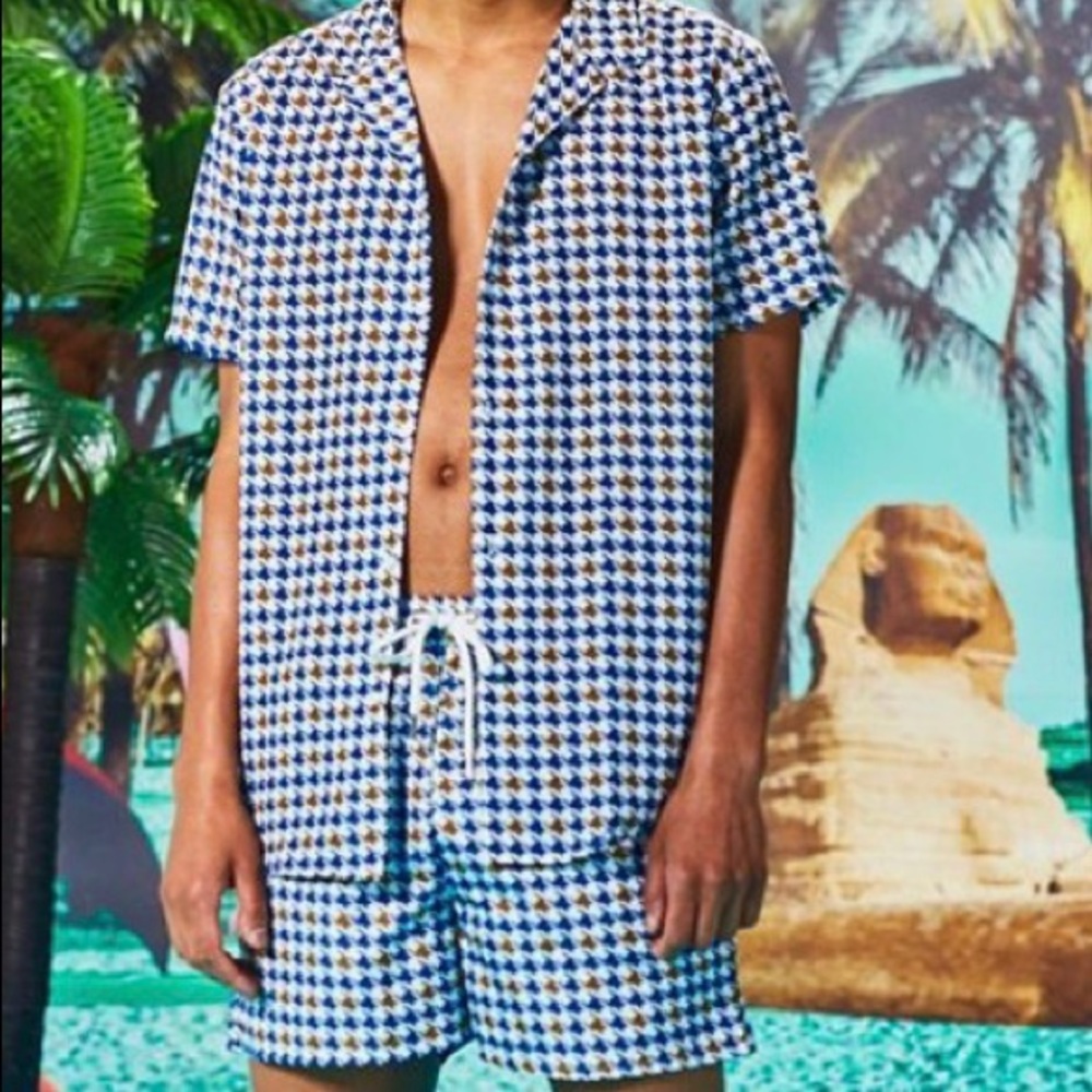 Houndstooth pattern Short Set